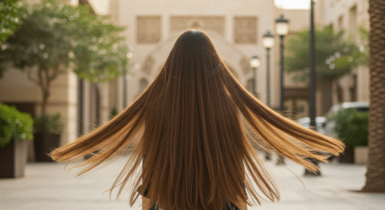 شعر ناعم و طويل بطرق بسيطه